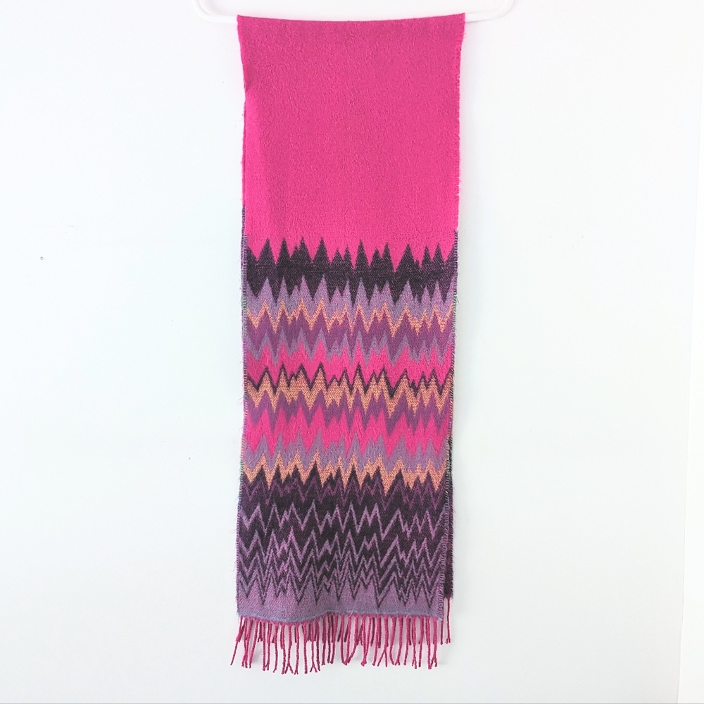Colorful Zig Zag Women's Wool Scarf